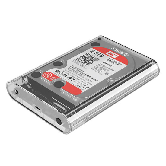 Orico USB 3.1 Gen1 Type-C Şeffaf 2.5” 3.5” inch SATA SSD Hard Disk Kutusu