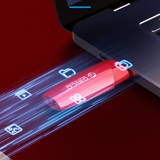 Orico USB3.2 Gen1 64GB USB Flash Bellek Kırmızı