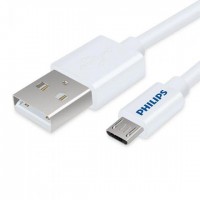 Philips DLC1506U/51 Micro USB Hızlı Şarj ve Data Kablosu Beyaz 2 Metre