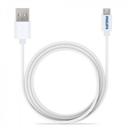 Philips DLC1506U/51 Micro USB Hızlı Şarj ve Data Kablosu Beyaz 2 Metre