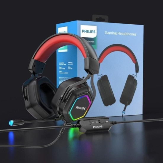 Philips TAG4105 7.1 Surround Mikrofonlu RGB Kafa Üstü Oyuncu Kulaklığı