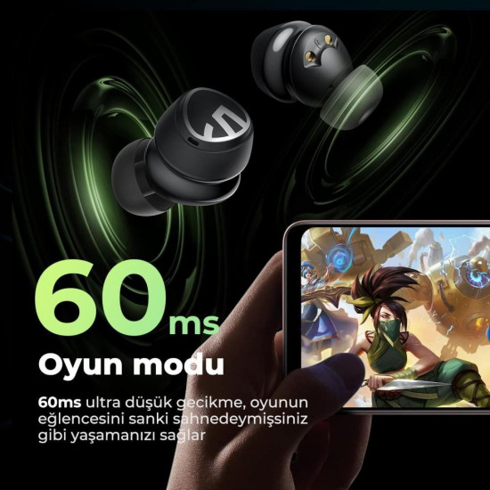 Soundpeats Mini Pro Qualcomm TWS Bluetooth 5.2 Kulak İçi Kulaklık Siyah