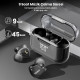Tozo T18 Crystal Buds IPX8 Suya Dayanıklı Bluetooth 5.3 TWS Kablosuz Kulaklık Siyah