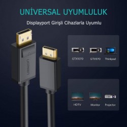 Ugreen 4K 60Hz Displayport to Displayport Kablo 1.5 Metre