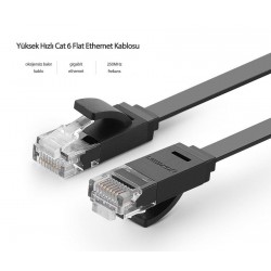 Ugreen CAT6 Flat Ethernet Kablosu 10 Metre