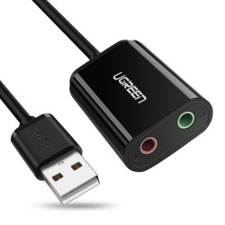Ugreen Harici 3.5mm USB Ses Kartı Siyah