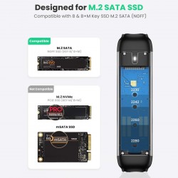 Ugreen M.2 Sata SSD NGFF USB-A USB-C 3.1 Gen 2 KEY B / B + M Disk Kutusu