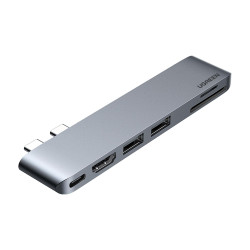 Ugreen Macbook Pro Air İçin Thunderbolt 3 Type-C HDMI USB 3.0 TF SD Kart Okuyucu Hub Adaptör