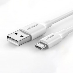 Ugreen Micro USB Data ve Şarj Kablosu Beyaz 1.5 Metre
