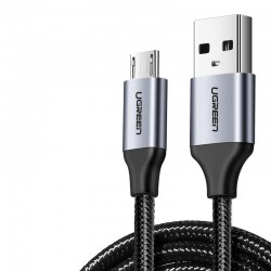 Ugreen Örgülü Micro USB Data ve Şarj Kablosu Siyah 1.5 Metre
