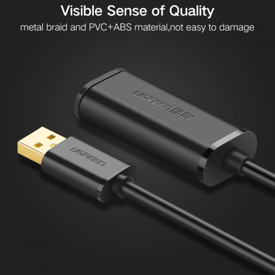 Ugreen USB 2.0 Sinyal Güçlendiricili Uzatma Kablosu 5 Metre