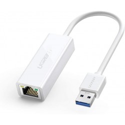 Ugreen USB 3.0 PC Mac Konsol Tv Box Ethernet Adaptörü Beyaz