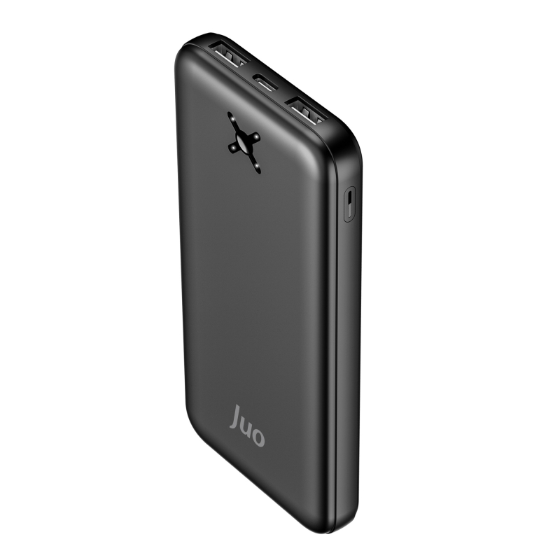 Juo 10000mAh 10.5W Çift USB-A Çıkışlı Powerbank Taşınabilir Hızlı Şarj Cihazı Siyah - 2