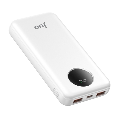 Juo 10000mAh 22.5W Dijital Led Ekranlı Taşınabilir Hızlı Şarj Cihazı Powerbank Beyaz - 7