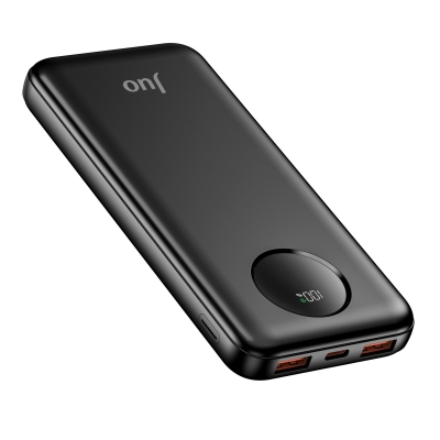 Juo 10000mAh 22.5W Dijital Led Ekranlı Taşınabilir Hızlı Şarj Cihazı Powerbank Siyah - 2