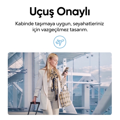 Juo 10000mAh 22.5W Dijital Led Ekranlı Taşınabilir Hızlı Şarj Cihazı Powerbank Siyah - 6