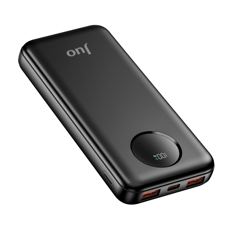Juo 10000mAh 22.5W Dijital Led Ekranlı Taşınabilir Hızlı Şarj Cihazı Powerbank Siyah - 7