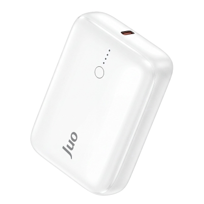 Juo 10000mAh 22.5W USB-A + USB-C Powerbank Taşınabilir Hızlı Şarj Cihazı Beyaz - Juo