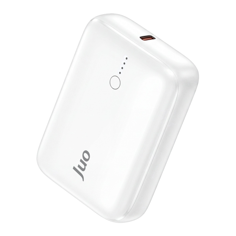 Juo 10000mAh 22.5W USB-A + USB-C Powerbank Taşınabilir Hızlı Şarj Cihazı Beyaz - 1