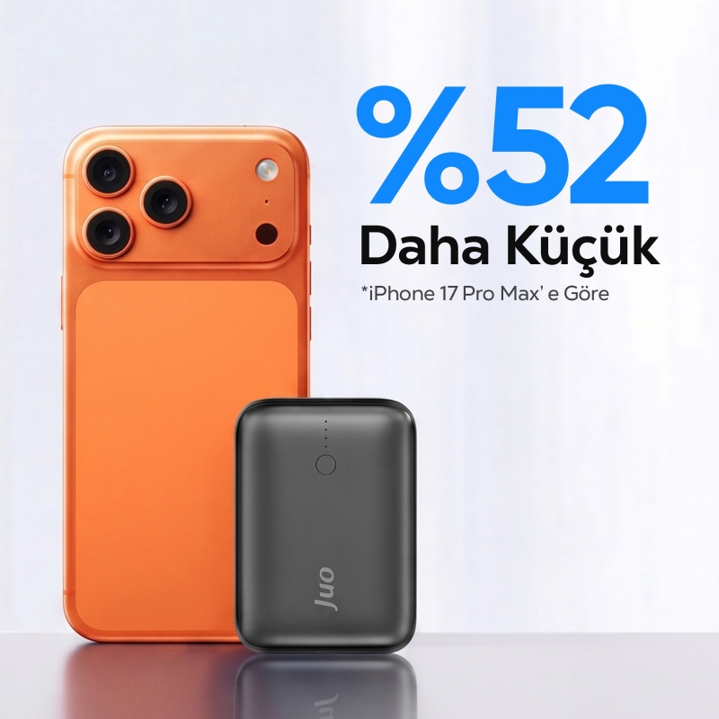 Juo 10000mAh 22.5W USB-A + USB-C Powerbank Taşınabilir Hızlı Şarj Cihazı Beyaz - 5