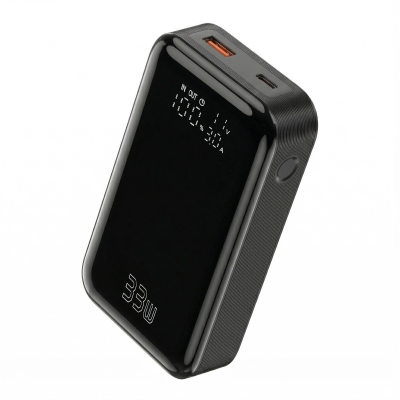 Juo 10000mAh 33W LED Watt Amper Göstergeli USB-A + Type-C Powerbank Taşınabilir Hızlı Şarj Cihazı - Juo