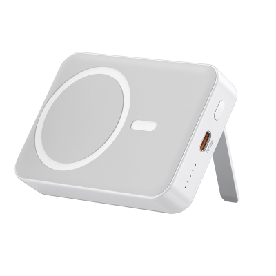 Juo 10000mAh MagSafe Powerbank Standlı PD20W Taşınabilir Kablosuz Hızlı Şarj Cihazı Beyaz - 2