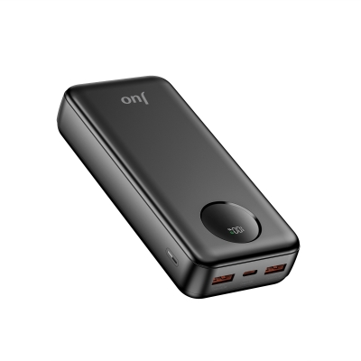 Juo 20000mAh 22.5W Dijital Led Ekranlı Taşınabilir Hızlı Şarj Cihazı Powerbank Siyah - Juo