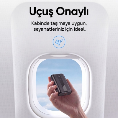Juo 22.5W 10000mAh Led Ekranlı Mini Powerbank Taşınabilir Hızlı Şarj Cihazı - 6