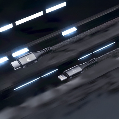 Juo 27W USB Type-C to Lightning iPhone iPad Örgülü Hızlı Şarj ve Data Kablosu 2 Metre - 3