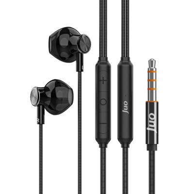 Juo 3.5mm Jack Girişli Mikrofonlu Kablolu Kulak İçi Kulaklık Metal - Juo