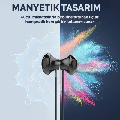 Juo 3.5mm Jack Girişli Mikrofonlu Kablolu Kulak İçi Kulaklık Metal - 3