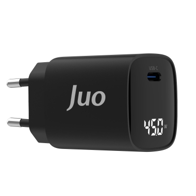 Juo 45W GaN Led Ekranlı Type-C PD Şarj Cihazı iPad & Android & Notebook Uyumlu Şarj Aleti - Juo