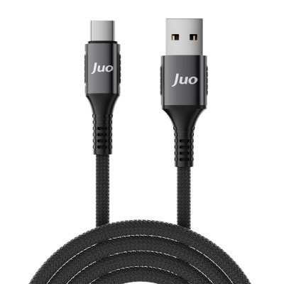 Juo 66W USB-A to Type-C Örgülü Hızlı Şarj ve Data Kablosu 1 Metre - Juo