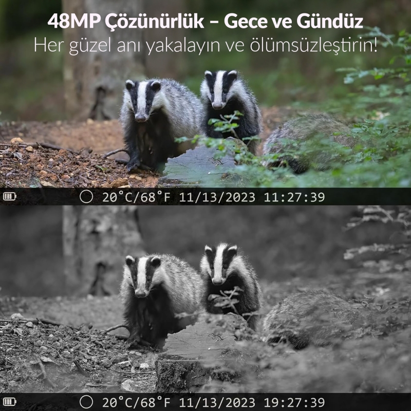 Juo 850WS Güneş Enerjili Fotokapan 48MP Full HD WiFi Hareket Sensörlü Gece Görüşlü IP66 Su Geçirmez - 4