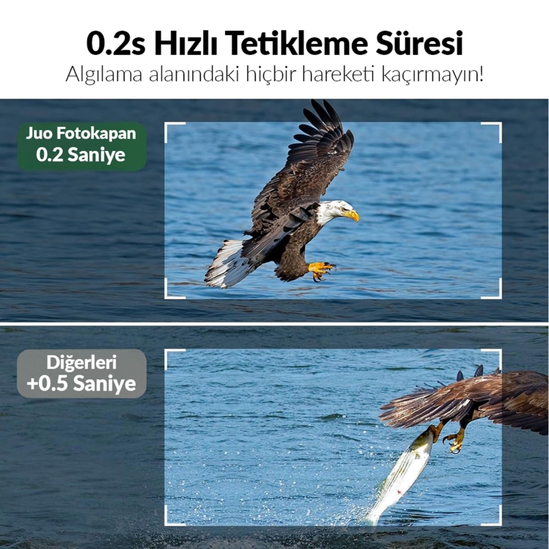 Juo 850WS Güneş Enerjili Fotokapan 48MP Full HD WiFi Hareket Sensörlü Gece Görüşlü IP66 Su Geçirmez - 6