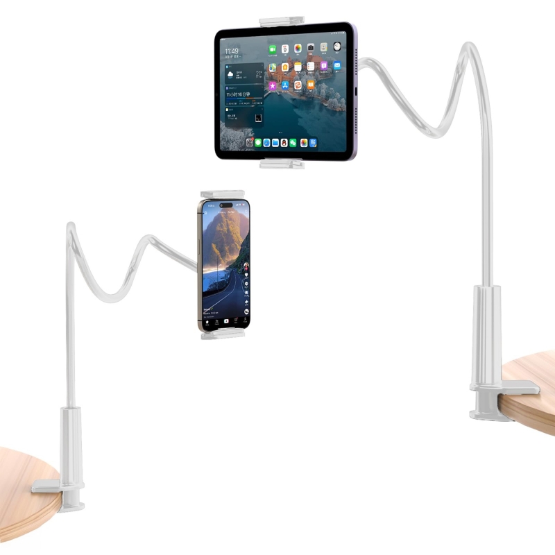 Juo 90 CM Akrobat Esnek Tablet ve Telefon Tutucu Stand Beyaz - 1