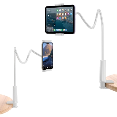 Juo 90 CM Akrobat Esnek Tablet ve Telefon Tutucu Stand Beyaz - Juo
