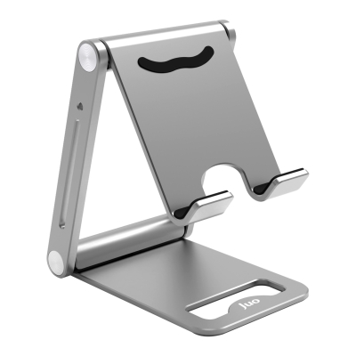 Juo Alüminyum Katlanabilir Metal Masaüstü Telefon Tutucu Standı Gümüş - 9