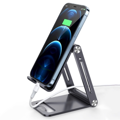 Juo Alüminyum Katlanabilir Metal Masaüstü Telefon Tutucu Standı Uzay Grisi - Juo