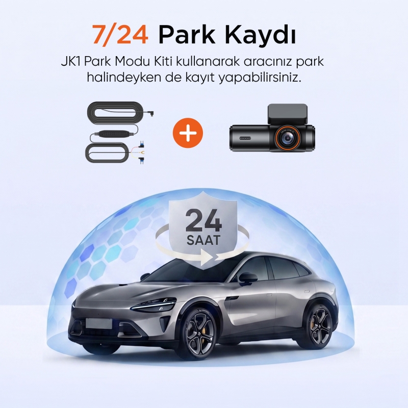 Juo C10 Pro 3K 2688P HDR Wifi Özellikli 170° Geniş Açılı Araç Kamerası - 5