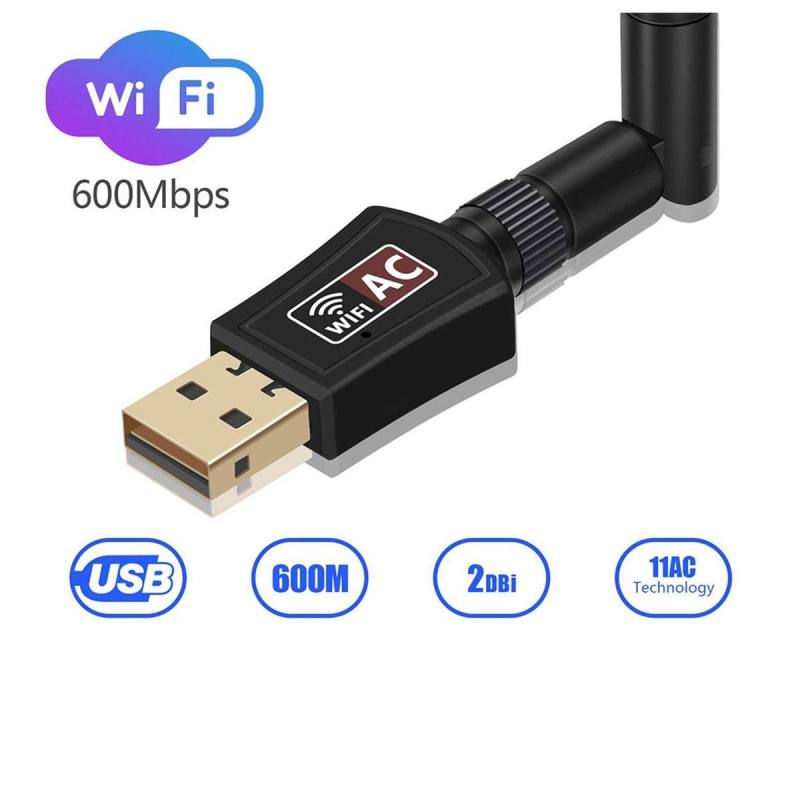 Juo DB600AC Dual Band 600Mbps USB WiFi Kablosuz Alıcı Ağ Adaptörü - 5