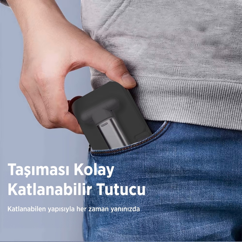 Juo Katlanabilir Masaüstü Telefon Standı Siyah - 6