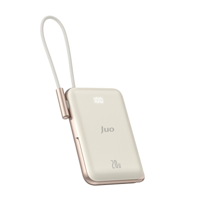 Juo Magsafe Powerbank 10000mAh Standlı 20W Dahili Type-C Kablolu Taşınabilir Hızlı Şarj Cihazı Beyaz - 2