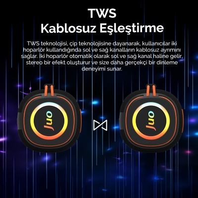 Juo SoundPeak Blaze 30W RGB Bluetooth Hoparlör Kablosuz Taşınabilir Speaker - 8