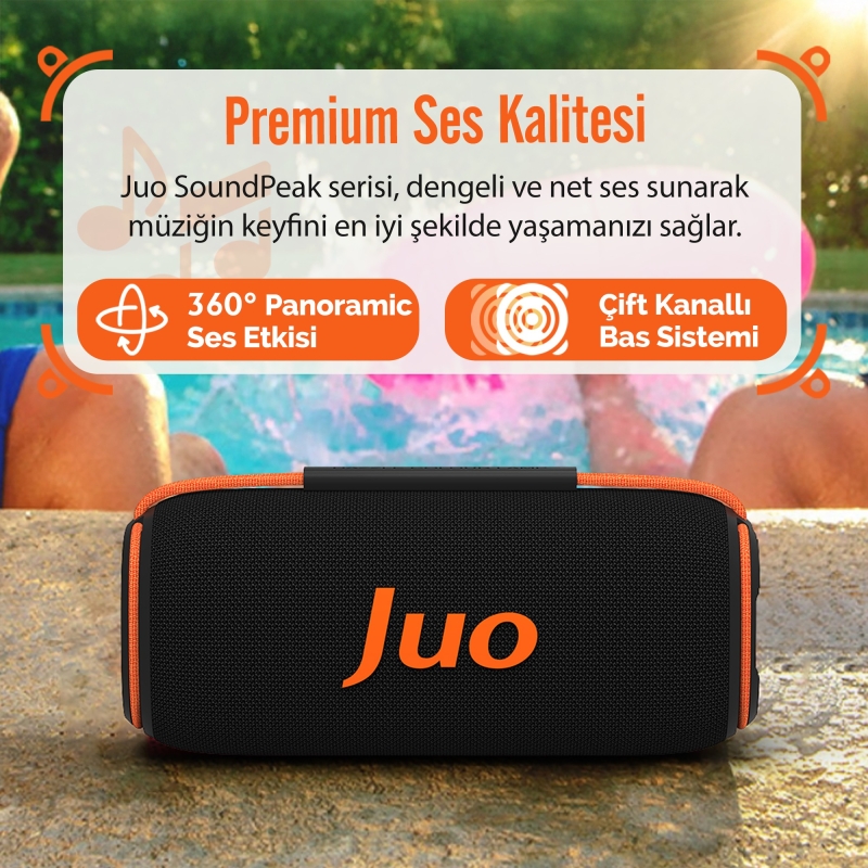 Juo SoundPeak Blaze 30W RGB Bluetooth Hoparlör Kablosuz Taşınabilir Speaker - 7