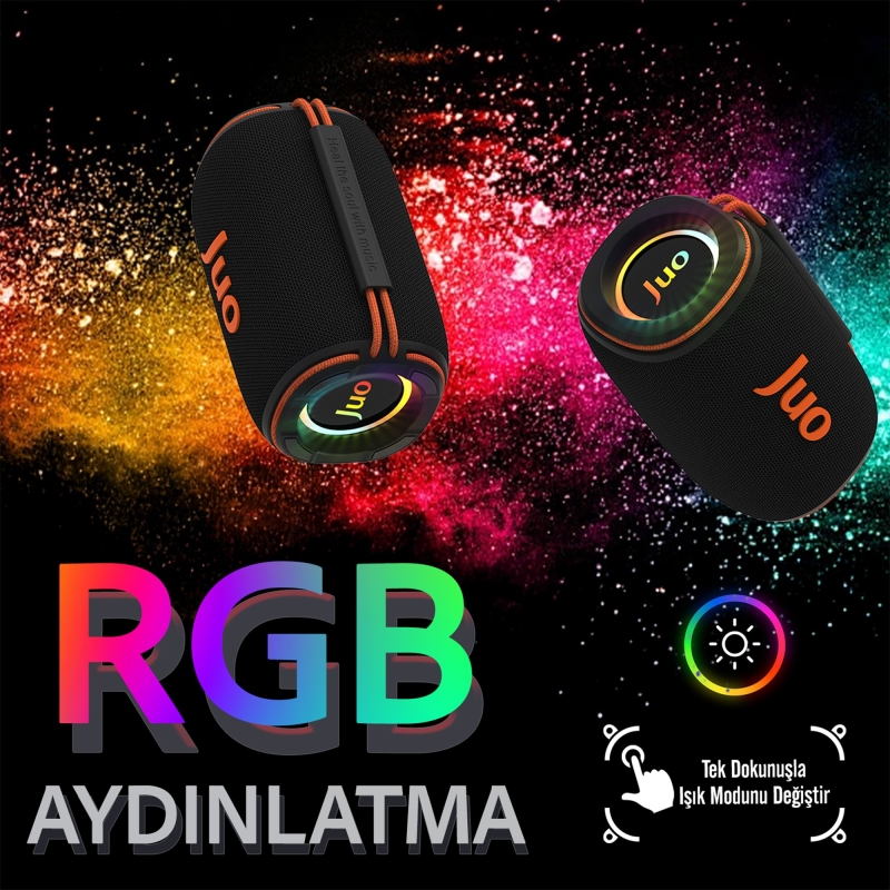 Juo SoundPeak Flex 10W RGB Bluetooth Hoparlör Kablosuz Taşınabilir Speaker - 3