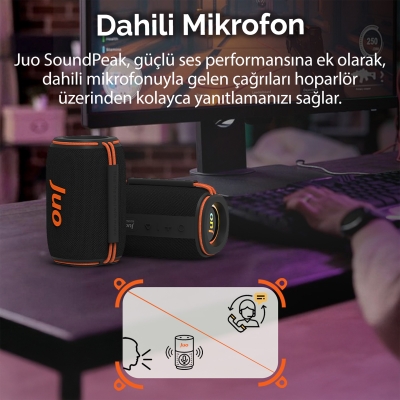 Juo SoundPeak Flex 10W RGB Bluetooth Hoparlör Kablosuz Taşınabilir Speaker - 5