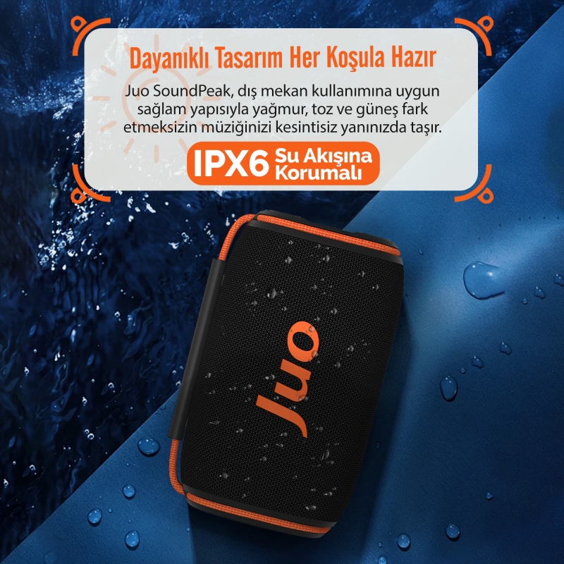 Juo SoundPeak Flex 10W RGB Bluetooth Hoparlör Kablosuz Taşınabilir Speaker - 6