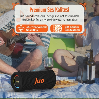 Juo SoundPeak Force 60W RGB Bluetooth Hoparlör Kablosuz Taşınabilir Speaker - 8