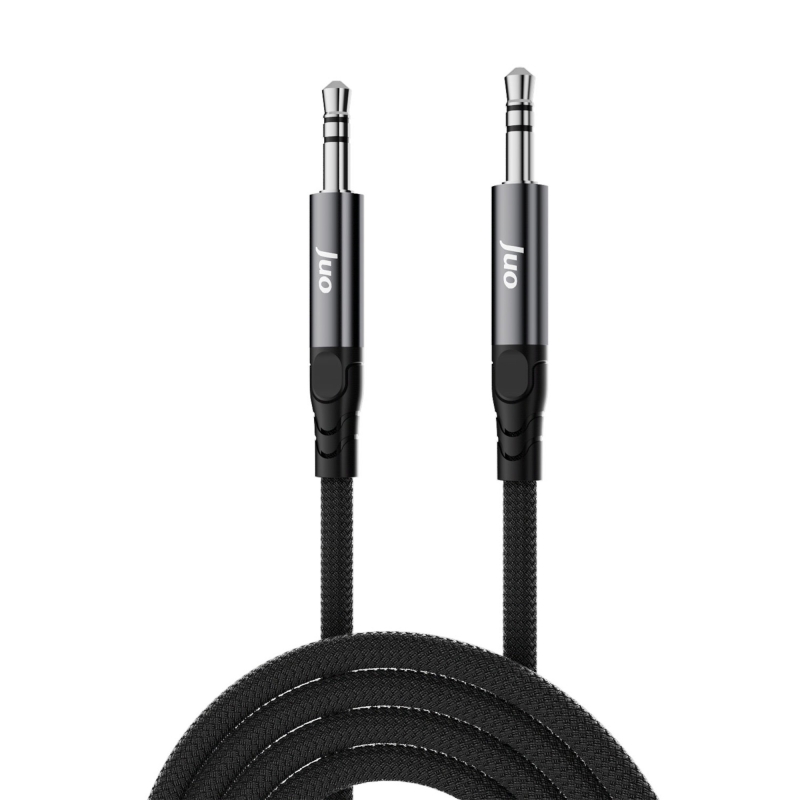 Juo Stereo 3.5mm TRS Jack Örgülü Aux Ses Kablosu 2 Metre - 1